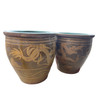 Antique Chinese 19th Century Egg Pot Art Pottery Jardinière Planter, Pair