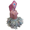 Nude Mid-century Pin Up Hula Girl Art Pottery Bust w/ Yarn Skirt
