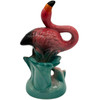 1986 Tropical Pink Flamingo Ceramic Tabletop Bud Vase Set by Five & Dime