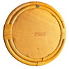 Restored Mid-century 12" Four-Strand Tropical Rattan & Wicker Round Wall Mirror