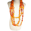 1970s Two-Strand Amber Colored Catalin Beaded Necklace