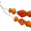 1970s Two-Strand Amber Colored Catalin Beaded Necklace