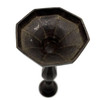 Hand Cast Bronze Candle Holder w/ Reticulated Pierced silver-plated Lamp Shade