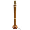 Restored 4-Strand Art Deco Rattan Floor Lamp W/ Stepped Base