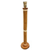 Restored 4-Strand Art Deco Rattan Floor Lamp W/ Stepped Base
