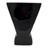 1985 Art Deco Black Pottery Vase Nude Figurine Sculpture Vase by Pelzman Design
