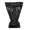 1985 Art Deco Black Pottery Vase Nude Figurine Sculpture Vase by Pelzman Design