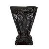 1985 Art Deco Black Pottery Vase Nude Figurine Sculpture Vase by Pelzman Design