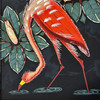 Pair of Mid Century Pink Flamingo Airbrush Prints by Billy SEAY in Frame