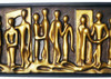 Midcentury Abstract "Lovers" Figural Wall Relief Sculpture, circa 1960
