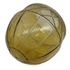 Modern Mediterranean Style Yellow Amber Glass Globe w/ 3 1/4 Fitter