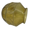 Modern Mediterranean Style Yellow Amber Glass Globe w/ 3 1/4 Fitter