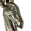 Modernist Polished Aluminum Gazelle Wall Sculpture Pair by Pendergrast