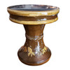 Post-war Chinese Koi Fish Glazed Art Pottery Garden Patio Toadstool Stool