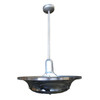 2 Layer Chrome Art Deco Streamline Saucer Ceiling Pendant Chandelier 4 Available