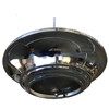 2 Layer Chrome Art Deco Streamline Saucer Ceiling Pendant Chandelier 4 Available