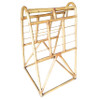 Restored 1938 Art Deco Arched Rattan  & Wicker Fabric Display Rack