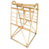 Restored 1938 Art Deco Arched Rattan  & Wicker Fabric Display Rack