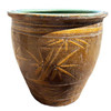 19th Century Large Bird & Bamboo Art Pottery Chinese Egg Pot Jardinière Planter