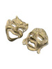 MCM Greek Theater Masks Comedy & Tragedy Wall Sculpture Hand-cast in Bronze Pair