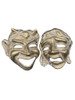 MCM Greek Theater Masks Comedy & Tragedy Wall Sculpture Hand-cast in Bronze Pair
