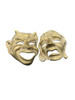 MCM Greek Theater Masks Comedy & Tragedy Wall Sculpture Hand-cast in Bronze Pair