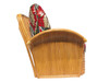 Art Deco Style "Golden Girls" Rattan Fan Arm Lounge Chair
