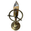 Art Deco Brass Desk or Table Lamp w/ Glass Globe