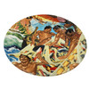 10" Eugene Savage "Festival of the Sea" Dinner Plate By Lynn Krantz Dish Books
