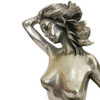 1970s Style Erotic Chromed Bronze Kneeling Nude Statue