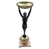 Standing Nude on Ball Art Deco Sculptural Smoke Stand Model T330 by Frankart