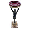 Standing Nude on Ball Art Deco Sculptural Smoke Stand Model T330 by Frankart