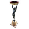 Standing Nude on Ball Art Deco Sculptural Smoke Stand Model T330 by Frankart