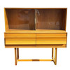 MCM Blonde Birch Buffet w/ China Cabinet by Paul Laszlo for Brown Saltman