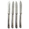 Late Victorian Rodgers Meriden Conn Shell Design Dessert Luncheon Knife Set of 4