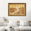 Mid-Century Modern Oil on Canvas Cityscape by M. Dick