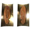 Midcentury "Face" Wall Art Sculpture Pair by Westwood Chadwick
