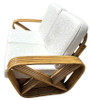 Restored Frankl Style Rattan 5-Strand Square Pretzel Setional Settee Sofa