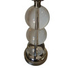 Large Stacked Three Large Crystal Ball Table Lamp