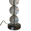 Large Stacked Three Large Crystal Ball Table Lamp