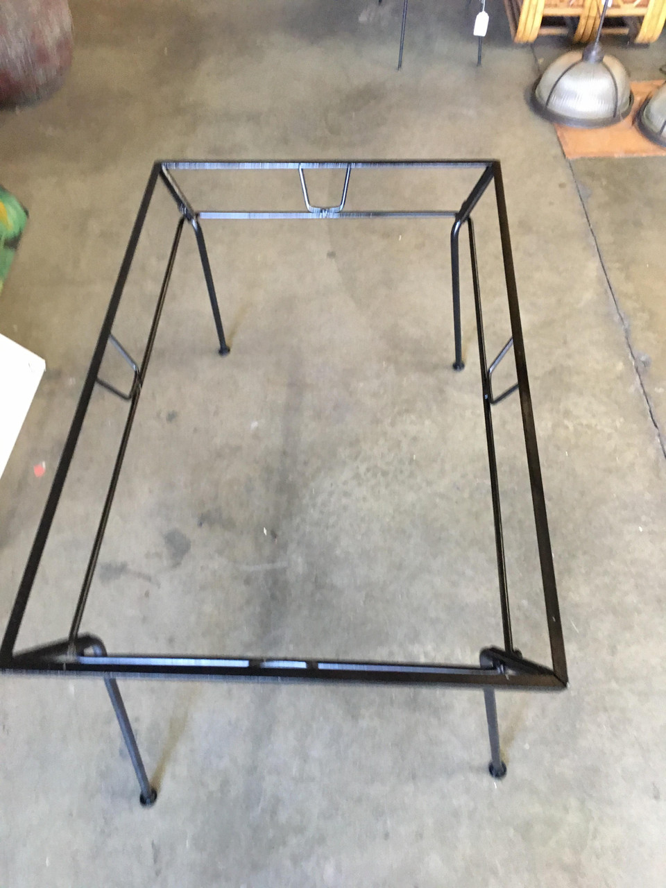 Woodard Wrought Iron and Glass Art Deco Patio/Outdoor Table Harveys