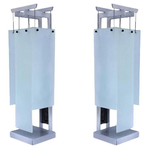 George Kovacs Architectural Aluminum Table Lamp - Pair