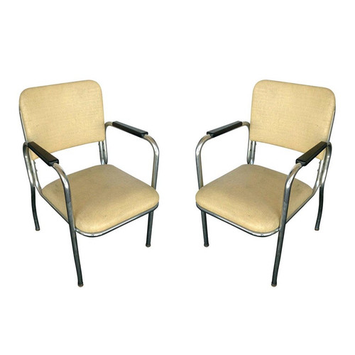 Chrome Round Tubular Armchair by Royal Metal