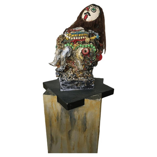 Vintage "Jesus Christ Super Junk" Sculpture by Artist Pasqual Bettio of L.A.
