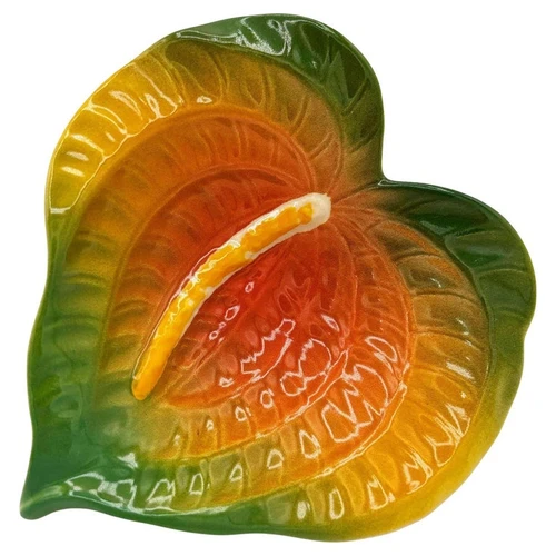 Mid-century Anthurium Ceramic Candy Dish by Tropical Clay Hawaii