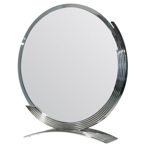 Art Deco Round Table Mirror in Chrome