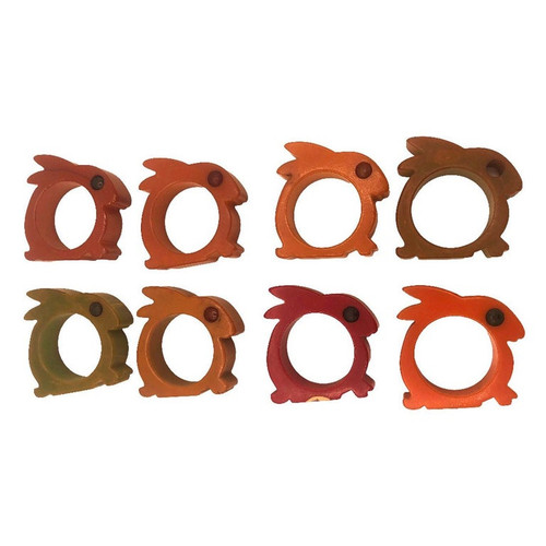 Art Deco 1930's Butterscotch Bakelite Rabbit Napkin Holders Set of 8