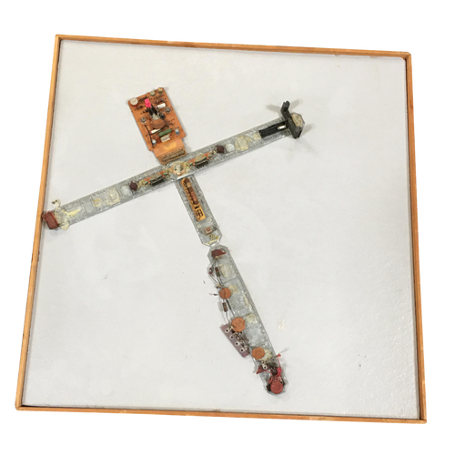 Abstract "Stations of the Cross" Untitled 4 Artography Wall Sculpture by Pasqual Bettio Abstract "Stations of the Cross" Untitled 4 Artography Wall Sculpture by Pasqual Bettio