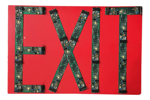 Abstract "Exit With Light" Artography Credit Card Machine Sculpture by Pasqual Bettio Abstract "Exit With Light" Artography Credit Card Machine Sculpture by Pasqual Bettio