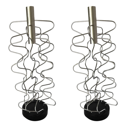 Custom Made Wire Art Candlestick Holder, Pair